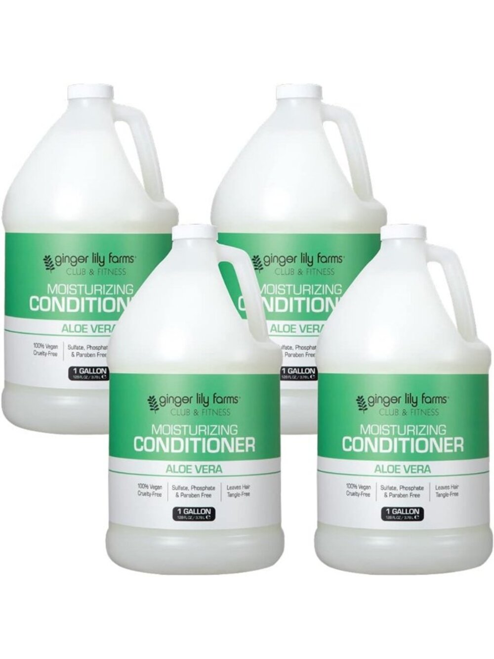 Ginger Lily Farms Club & Fitness Conditioner, 128oz/4pk, Aloe Vera